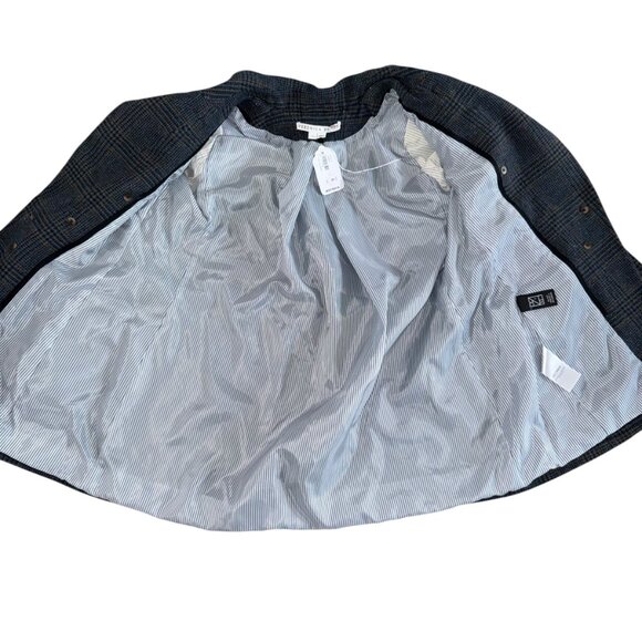 Veronica Beard Yareli Dickey Jacket Plaid 100% Wool Blazer Womens Size 0 - Picture 6 of 9